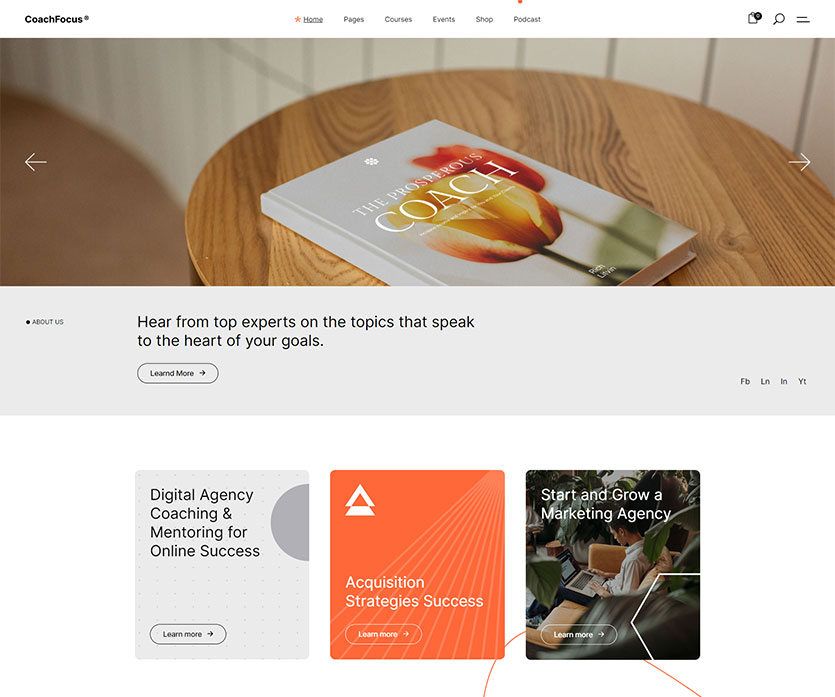 CoachFocus - Coaching and Online Courses Theme