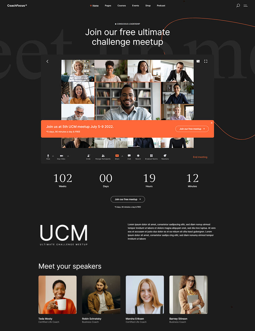 CoachFocus - Coaching and Online Courses Theme