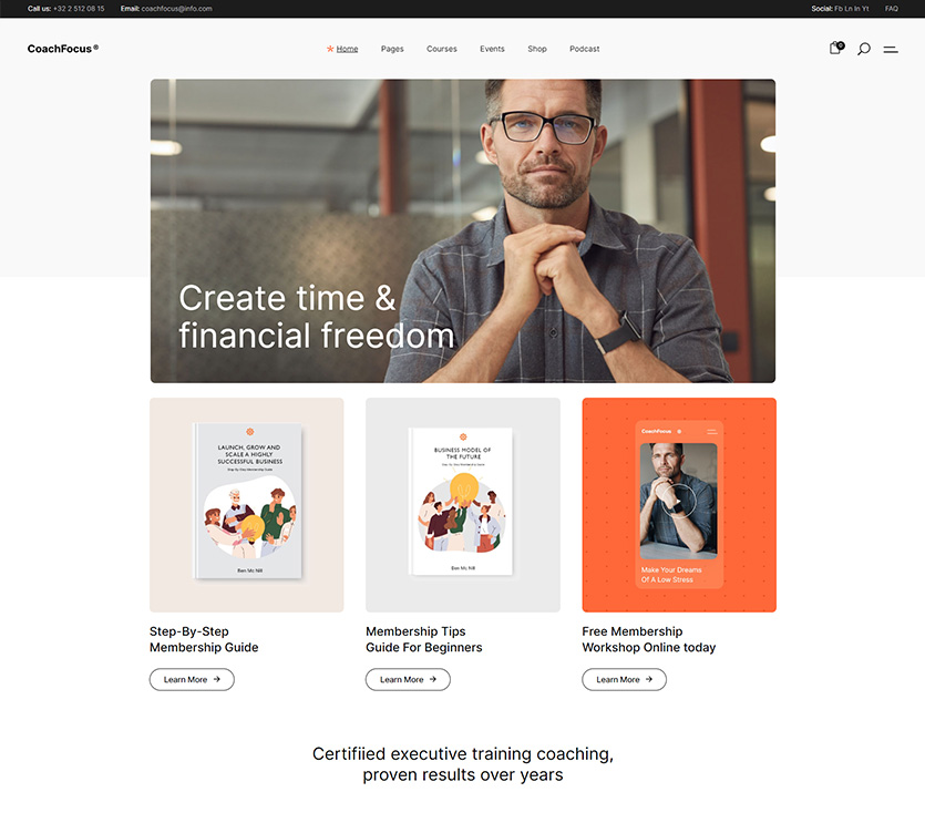 CoachFocus - Coaching and Online Courses Theme