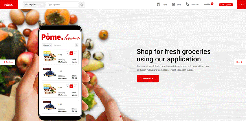 Pome - Food Store & Grocery Marketplace WordPress Theme