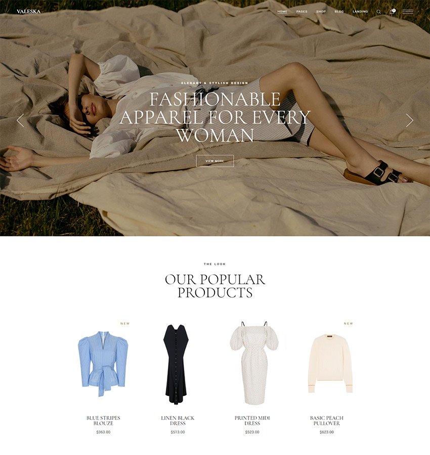 Valeska - Fashion eCommerce Theme