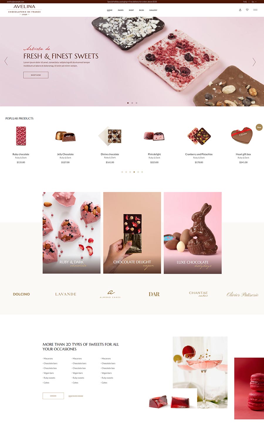 Avelina - Chocolate and Cake Shop Theme