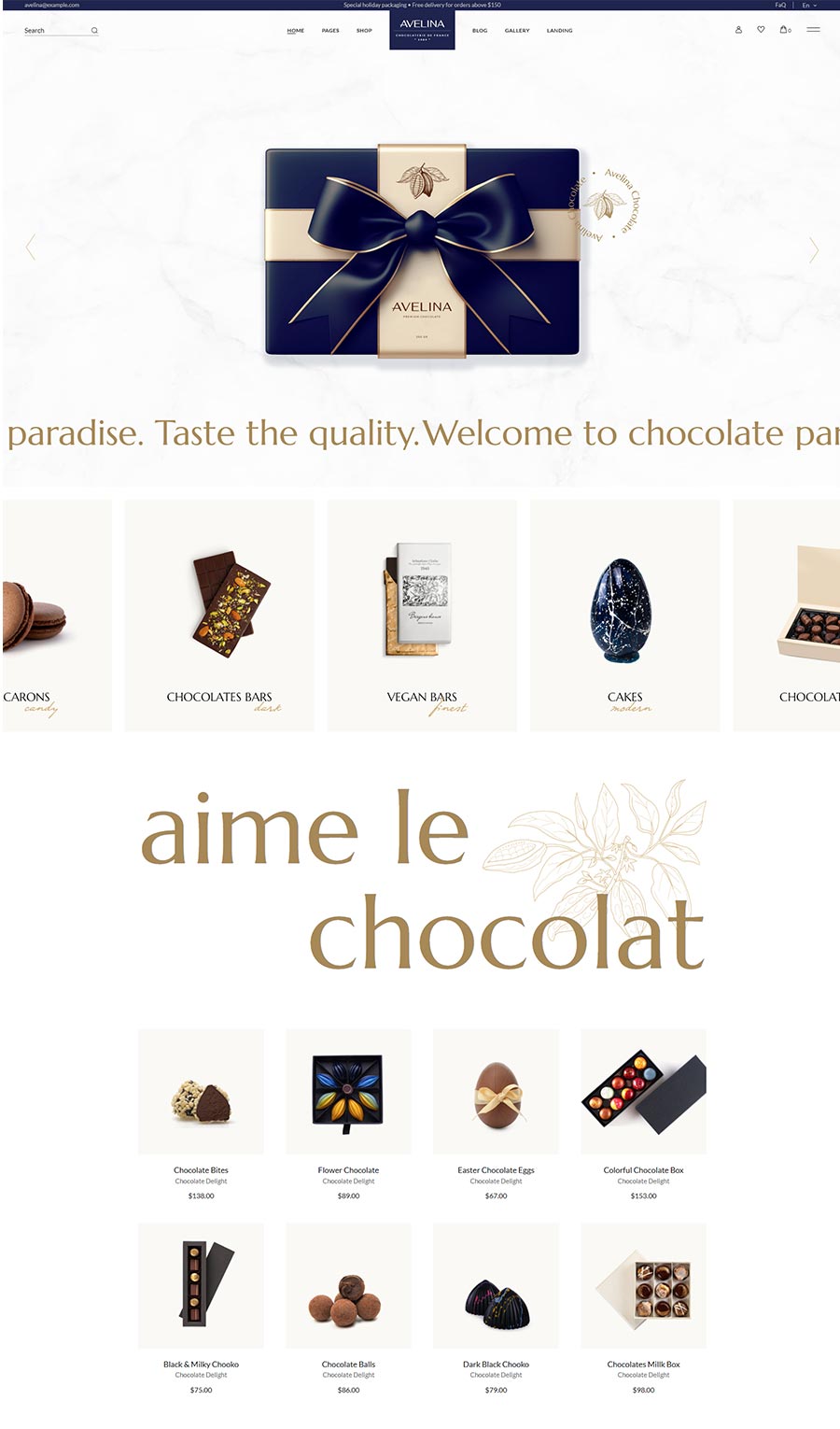 Avelina - Chocolate and Cake Shop Theme