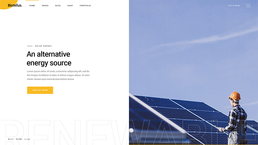 Biotellus - Solar and Renewable Energy Theme