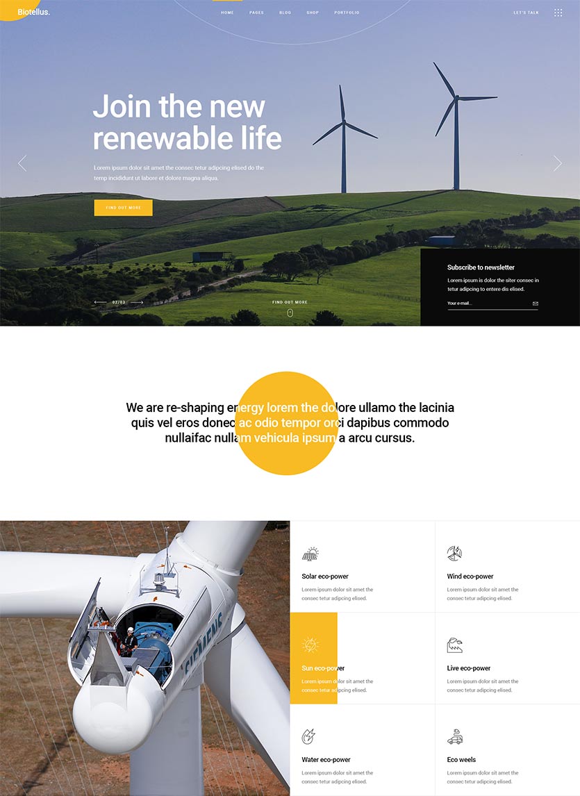 Biotellus - Solar and Renewable Energy Theme