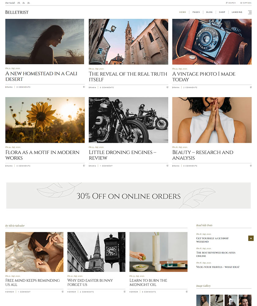 Belletrist - Blog Theme for Writers