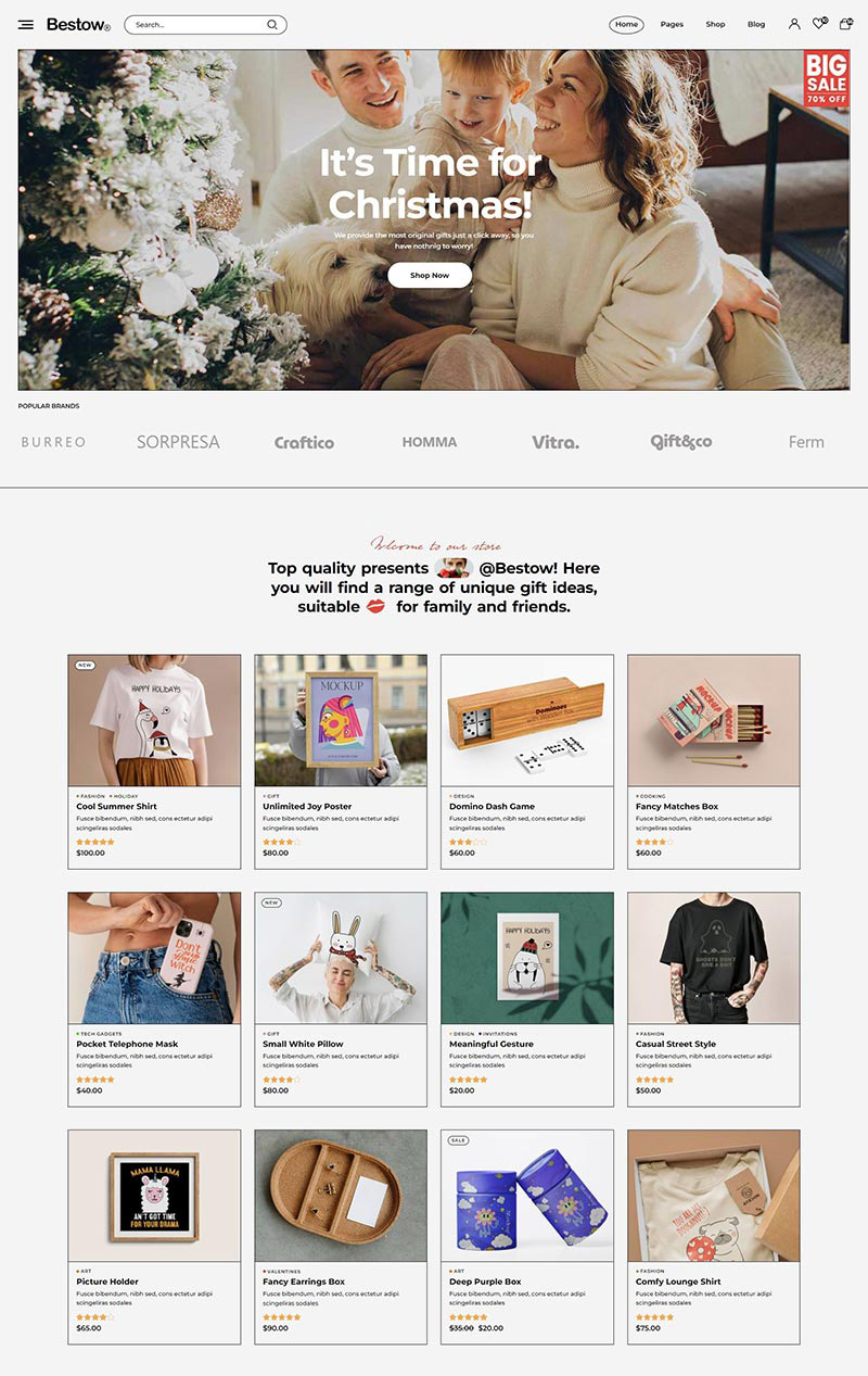 Bestow - Gift Shop eCommerce Theme