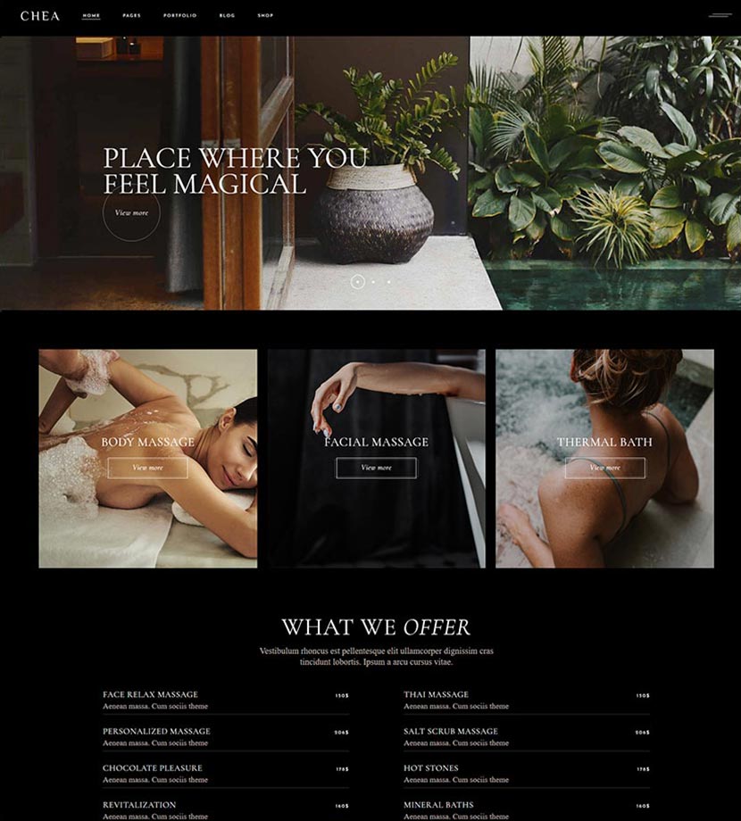 Chea - Spa and Massage Theme