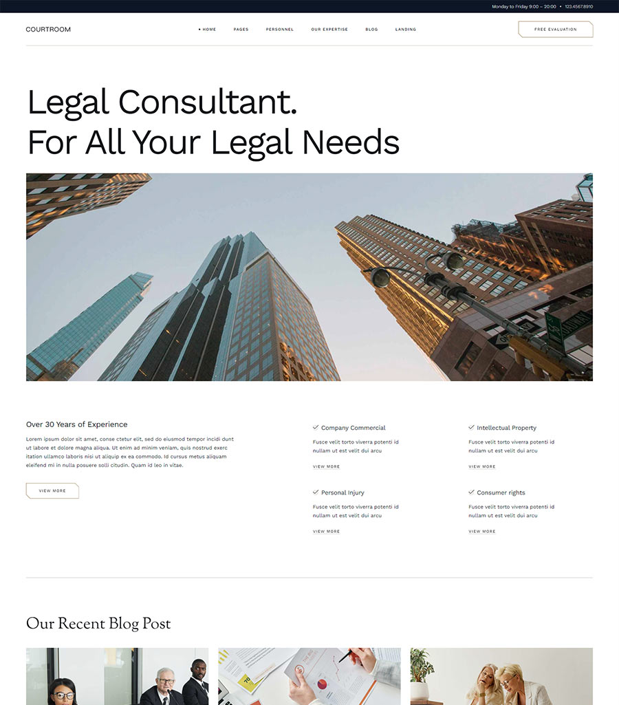 Courtroom - Lawyer and Law Firm Theme