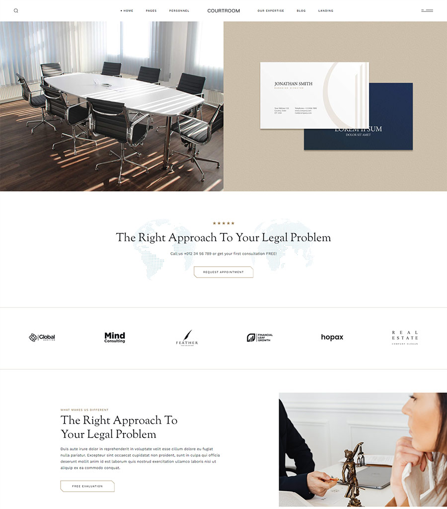 Courtroom - Lawyer and Law Firm Theme