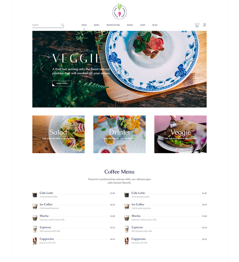 Gaspard - Restaurant and Coffee Shop Theme