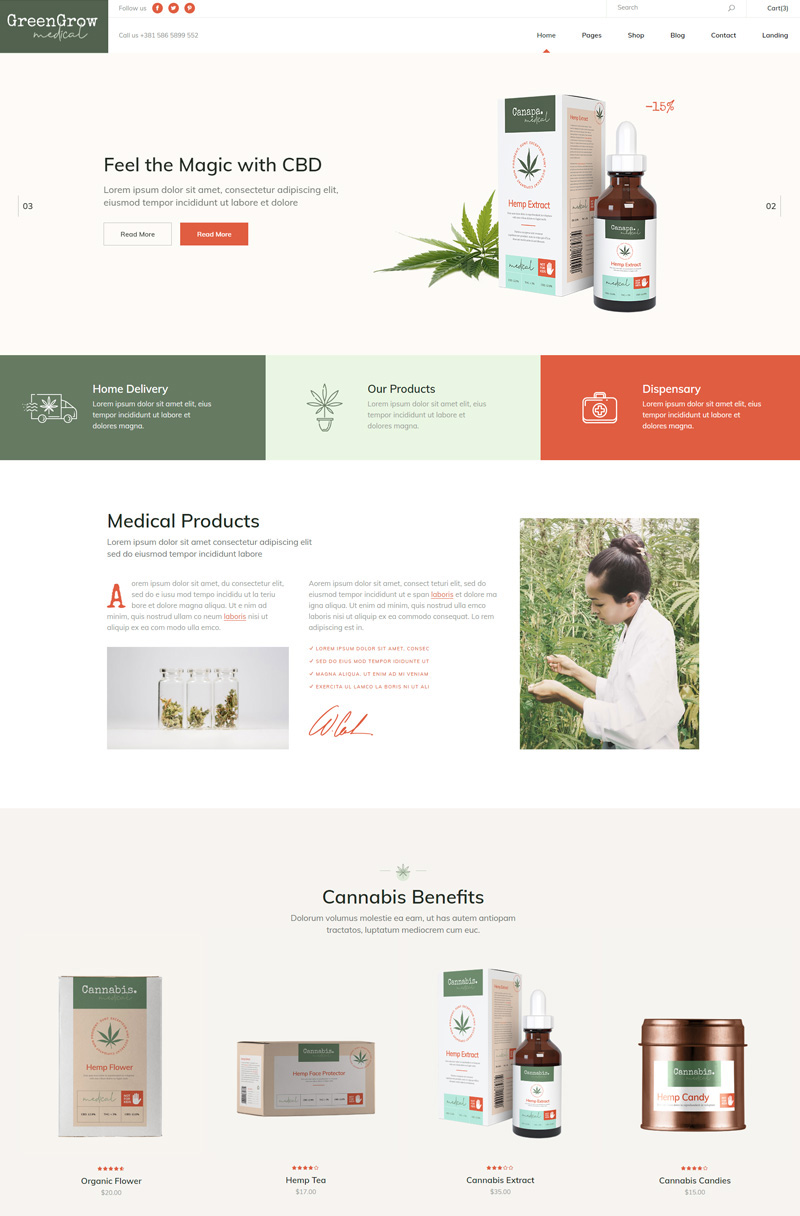 GreenGrow - Medical Marijuana Theme