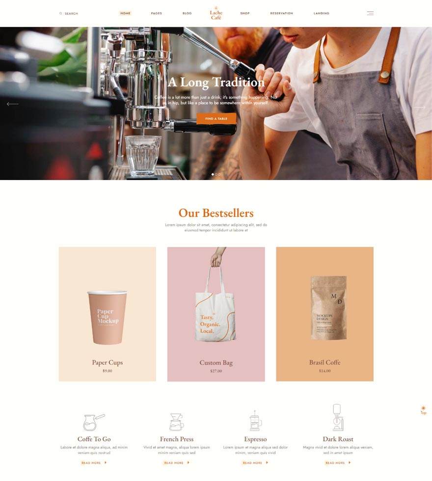 Lache - Café and Coffee Shop Theme