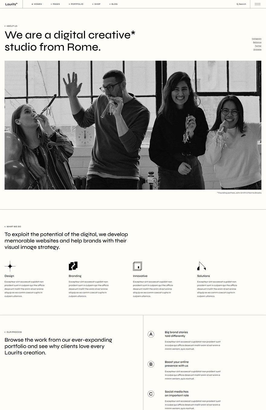 Laurits - Portfolio and Agency Theme