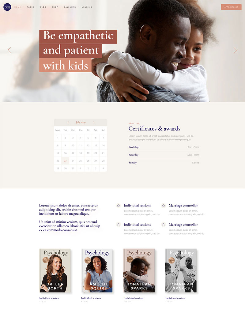 MindCare - Psychology and Counseling Theme