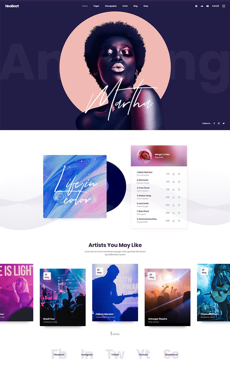 NeoBeat - Music WordPress Theme