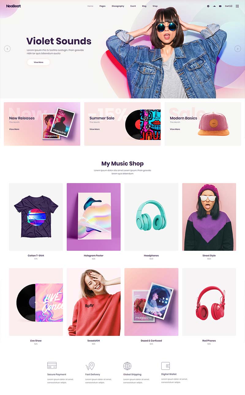 NeoBeat - Music WordPress Theme