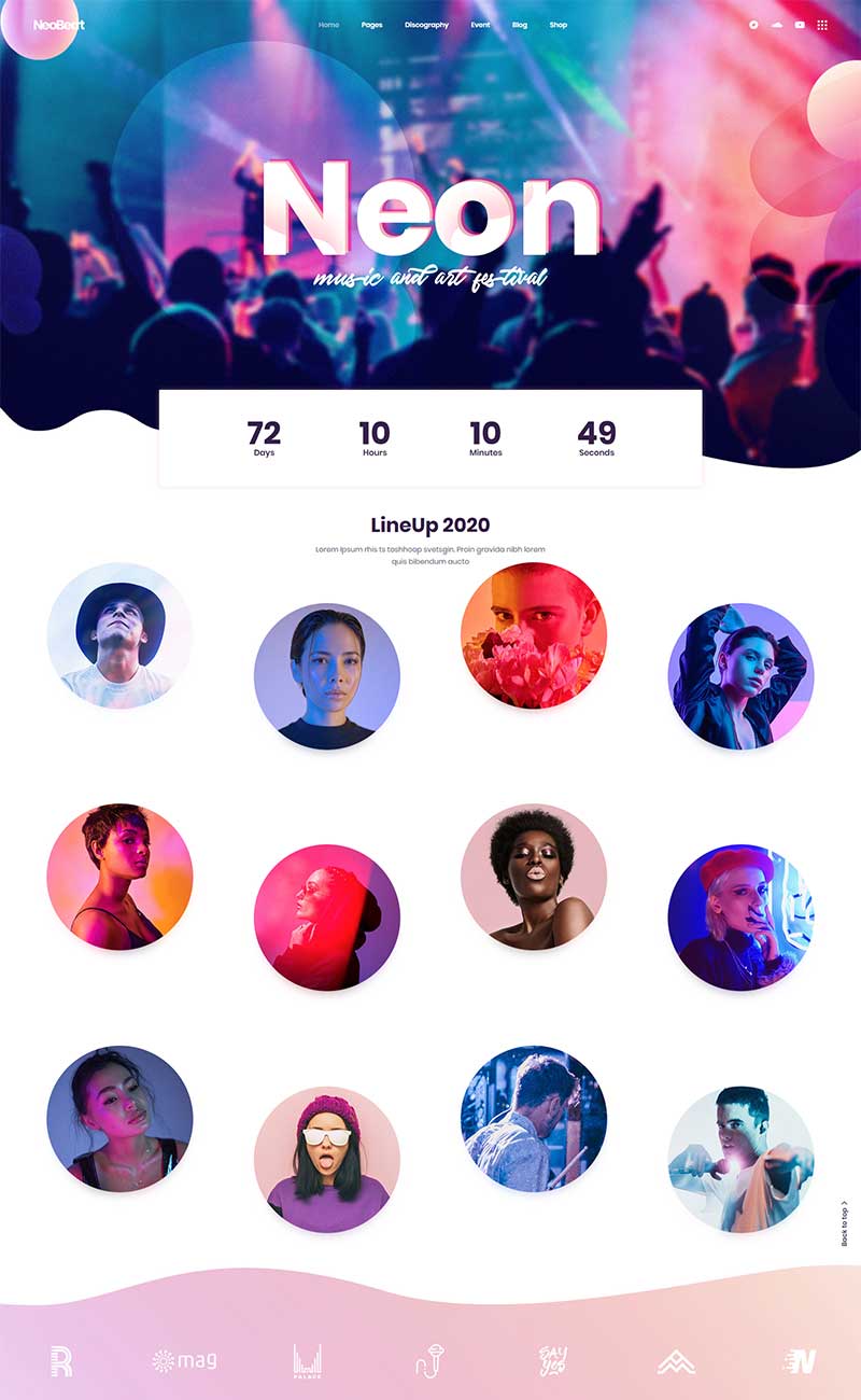 NeoBeat - Music WordPress Theme