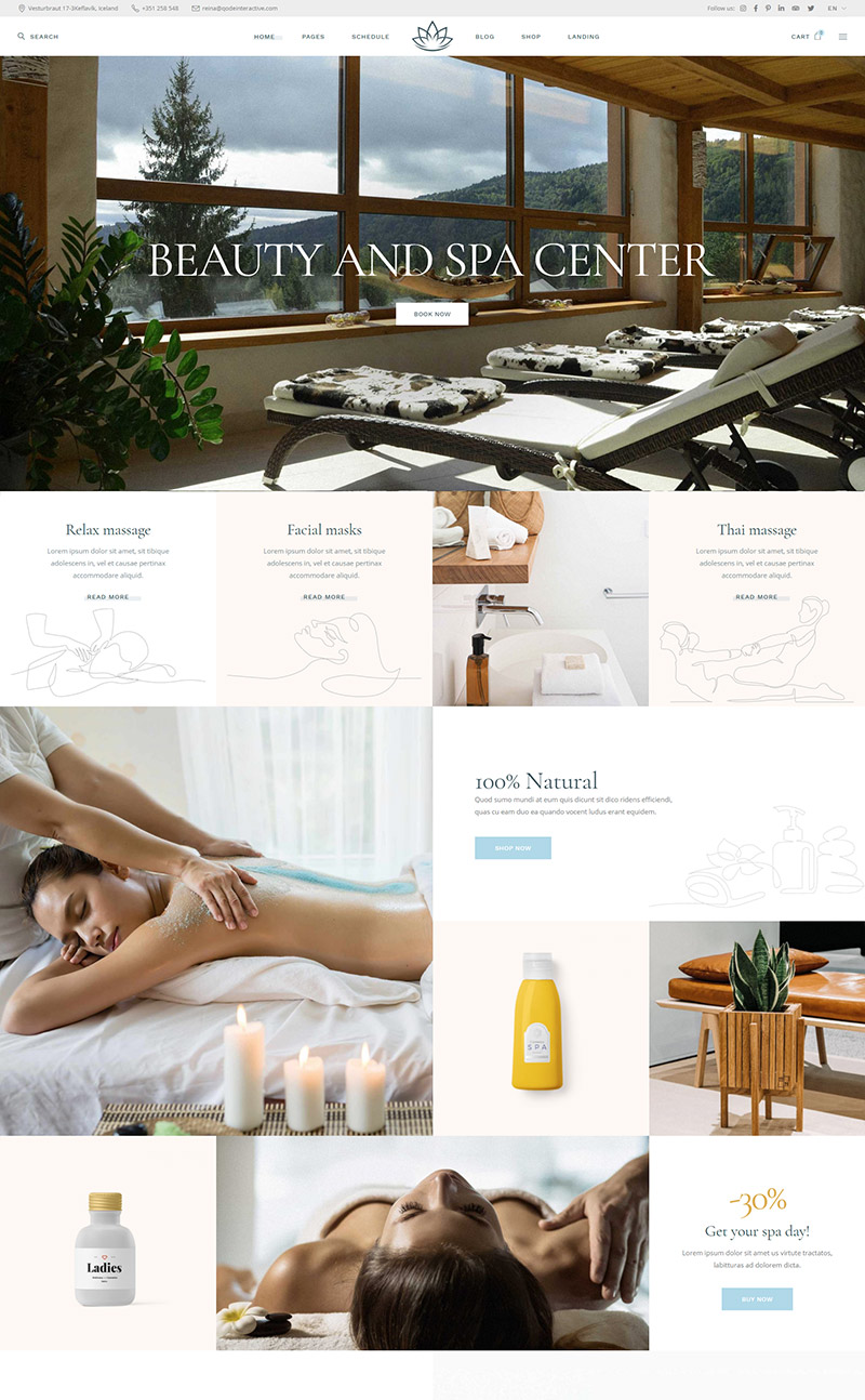 Reina - Spa and Wellness Theme