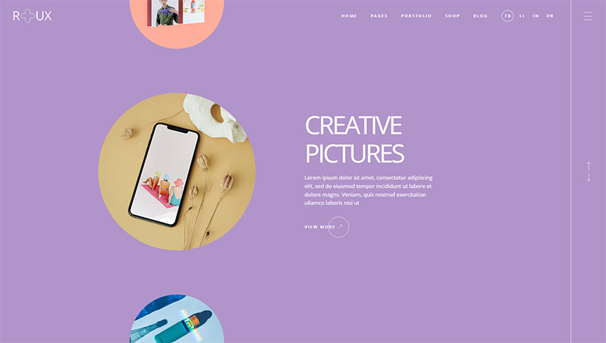 Roux - Animated and Fullscreen Portfolio Theme