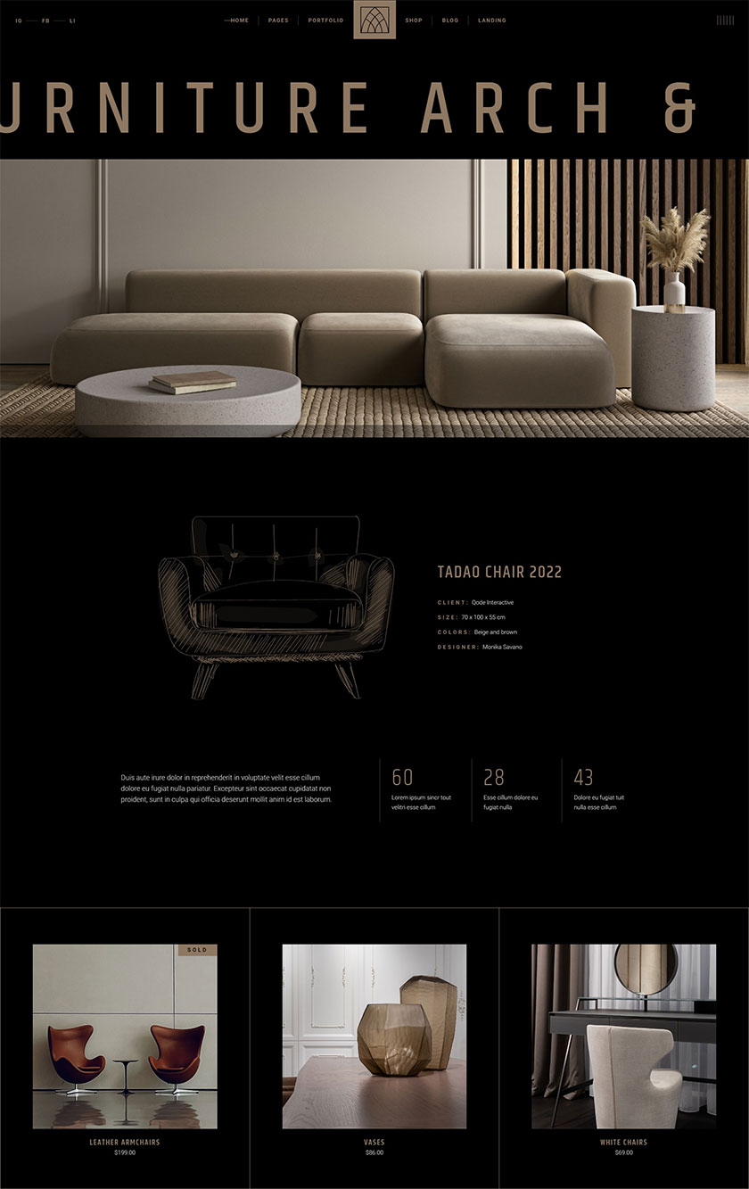 Tadao - Architecture and Interior Design Theme