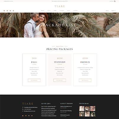 Tiare - Wedding Vendor Directory Theme