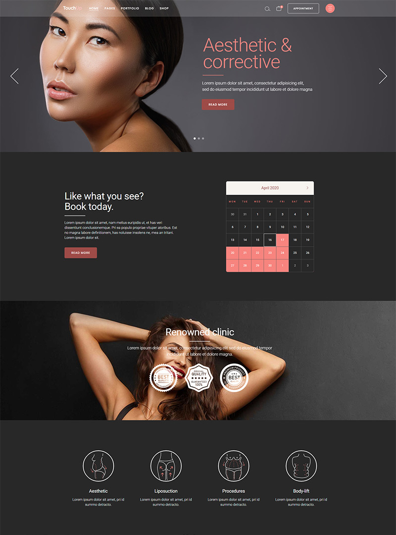 TouchUp - Cosmetic and Plastic Surgery Theme