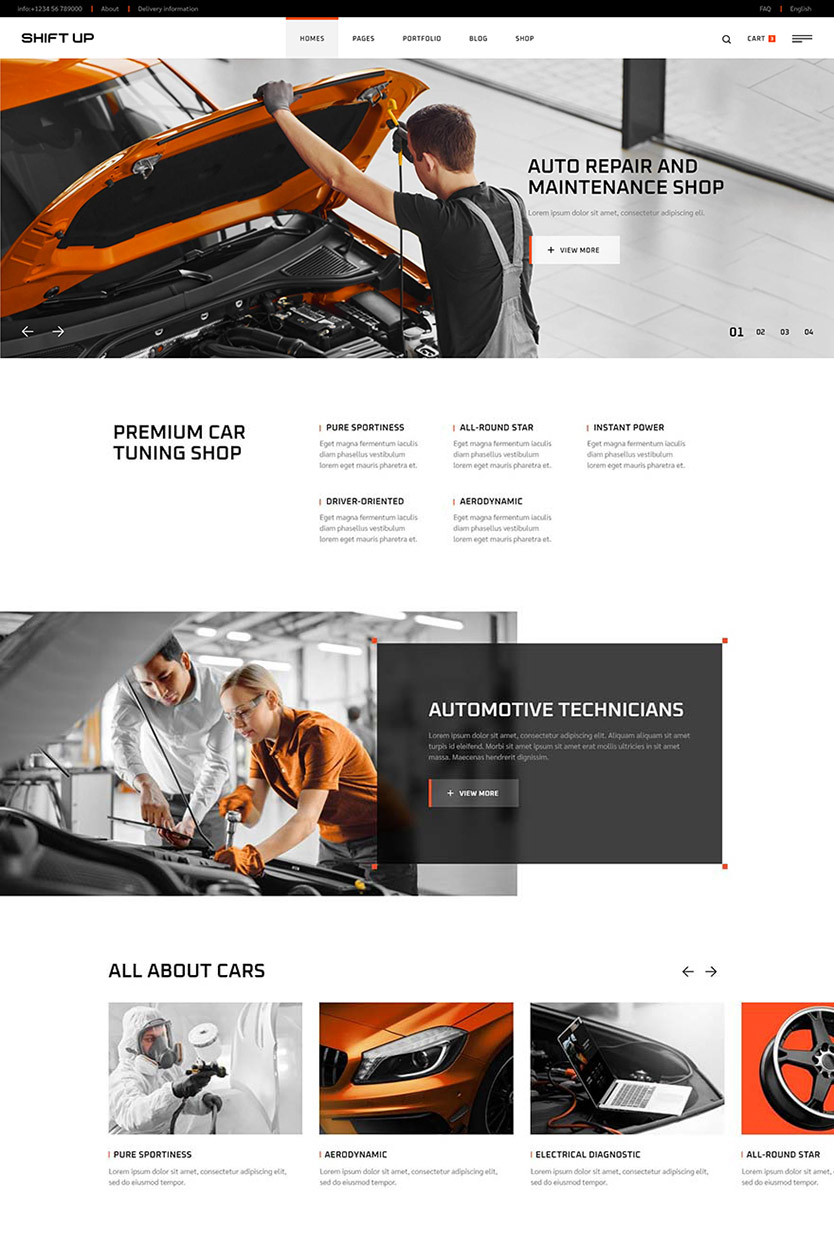 ShiftUp - Car Repair & Auto Services Theme